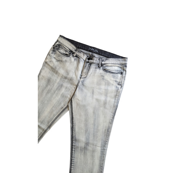 London Jean jeans whitewashed back pocket zippers size 12 - Picture 2 of 9